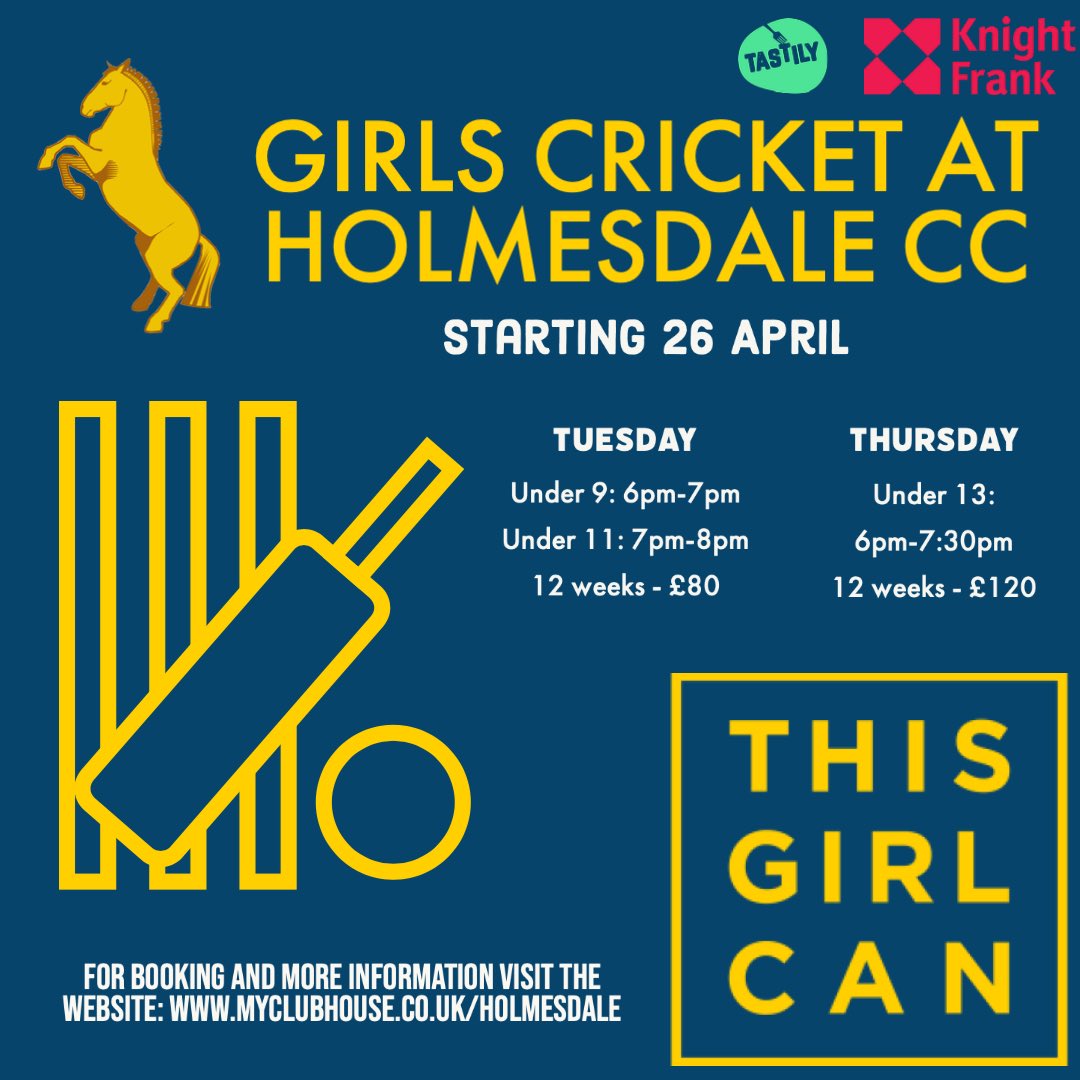 Sign up now for our girls cricket coaching course this summer! 

myclubhouse.co.uk/Holmesdale

@7oaksSports
