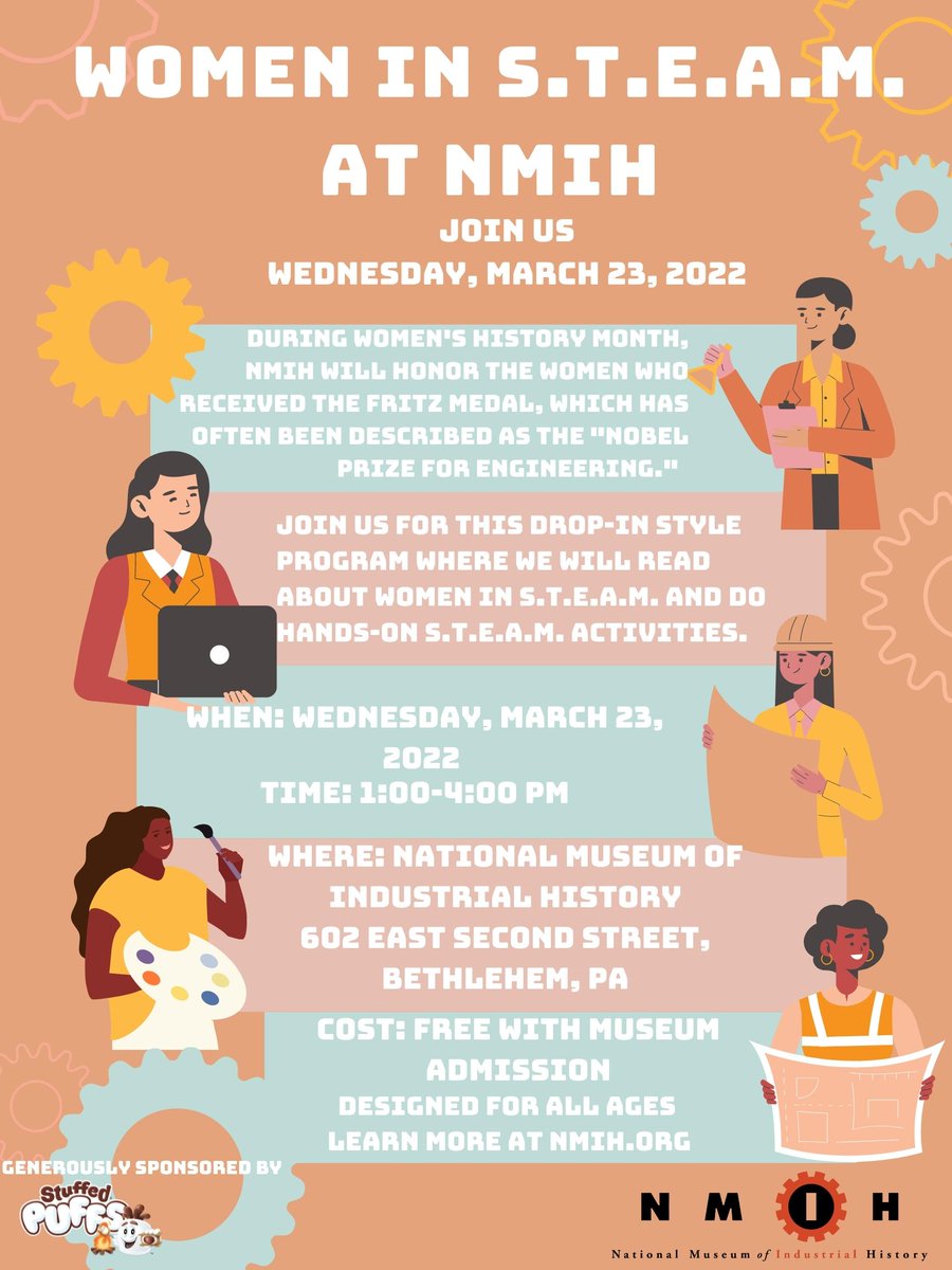 NMIHorg's tweet image. During #WomensHistoryMonth families can visit us for a fun, hands-on program about Women in S.T.E.A.M. on 3/23 nmih.org/event/youth-pr…