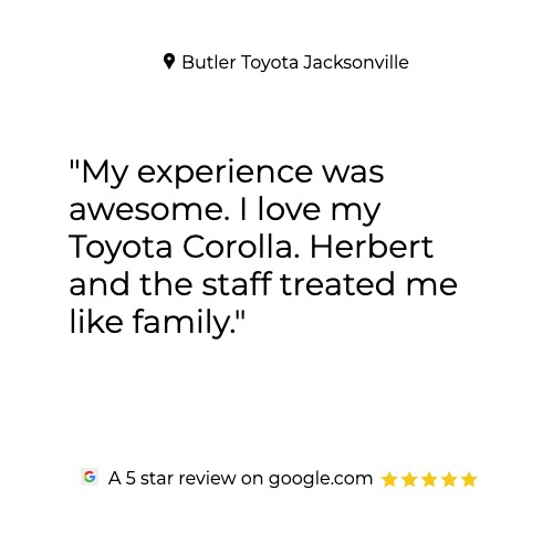 ButlerToyotaJax's tweet photo. You'll always be treated like family here! ⭐⭐⭐⭐⭐

#ButlerToyotaJacksonville #Toyota #Jacksonville https://t.co/H8LAbiI8k2