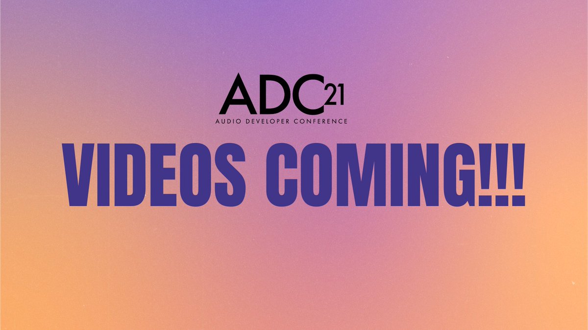 audiodevcon's tweet photo. ADC21 videos coming soon! Subscribe to the JUCE YouTube channel to be the FIRST to see #ADC21 videos as they become available! 

SUBSCRIBE➡️ https://t.co/CDigipoBsl

#audiodevcon #adc #juce #audio #cplusplus #developers #programmer #programming #howto https://t.co/ZMMJutnpbE