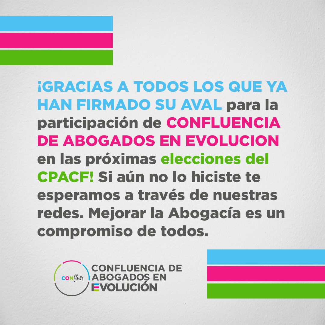 👉🏼 Te estamos esperando ¡Mejorar la #abogacia es responsabilidad de todos!

#abogados #AbogadosArgentina #Elecciones