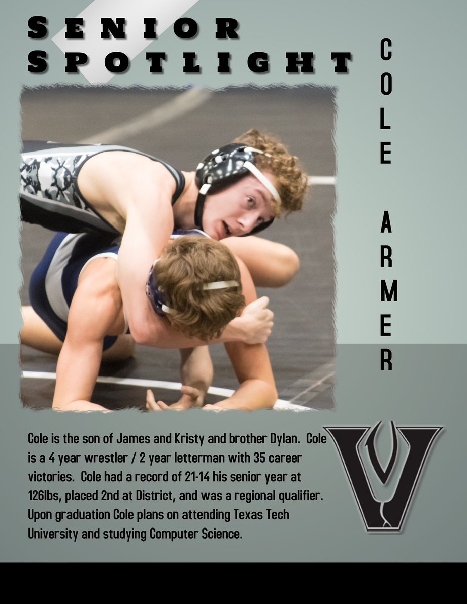 vandywrestling's tweet photo. Senior spotlight #4, Cole Armer!! https://t.co/0Vulu1jznO