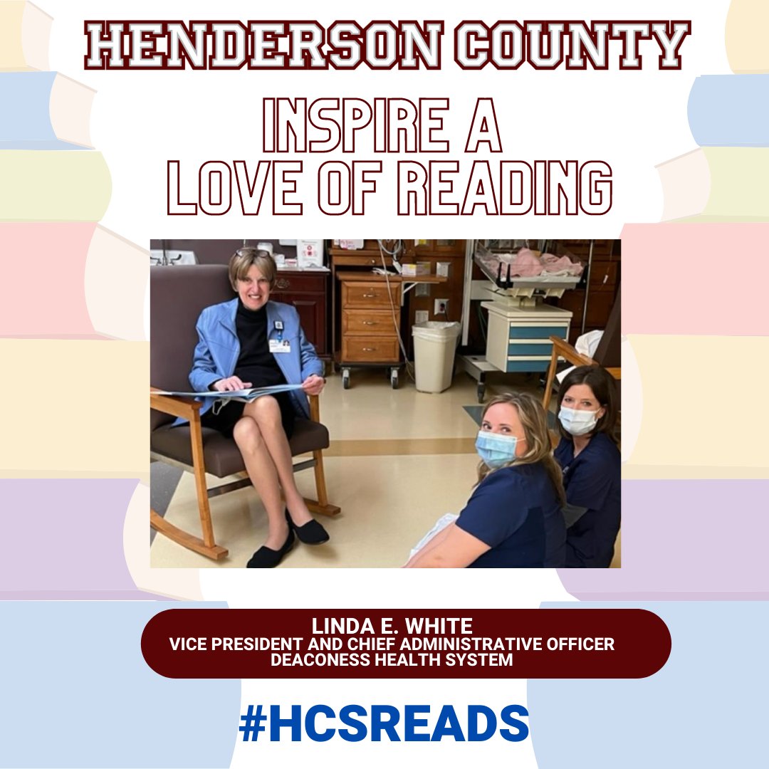 HendersonSchool's tweet photo. Today's Henderson Reading Spotlight is Linda White and Dr. Beck from Deaconess Henderson Hospital @deaconessnews #HCSREADS ๐๐๐ https://t.co/ldWr5Sjuqo
