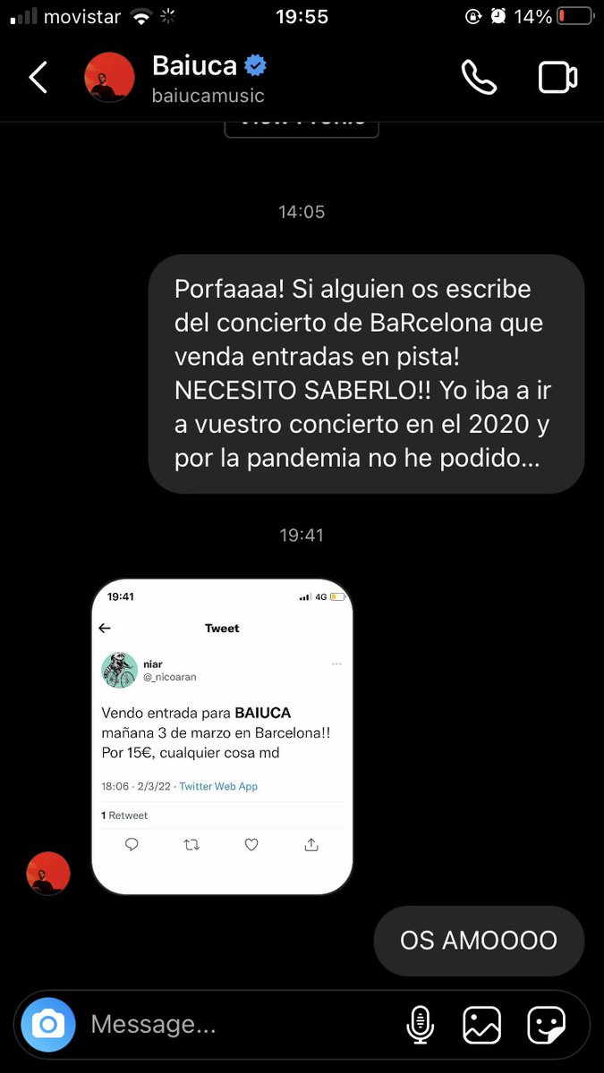 pmclaudiia's tweet photo. @_nicoaran Que sepas que me han avisado Baiuca desde su insta de tu venta! https://t.co/3g4vr6DLsR