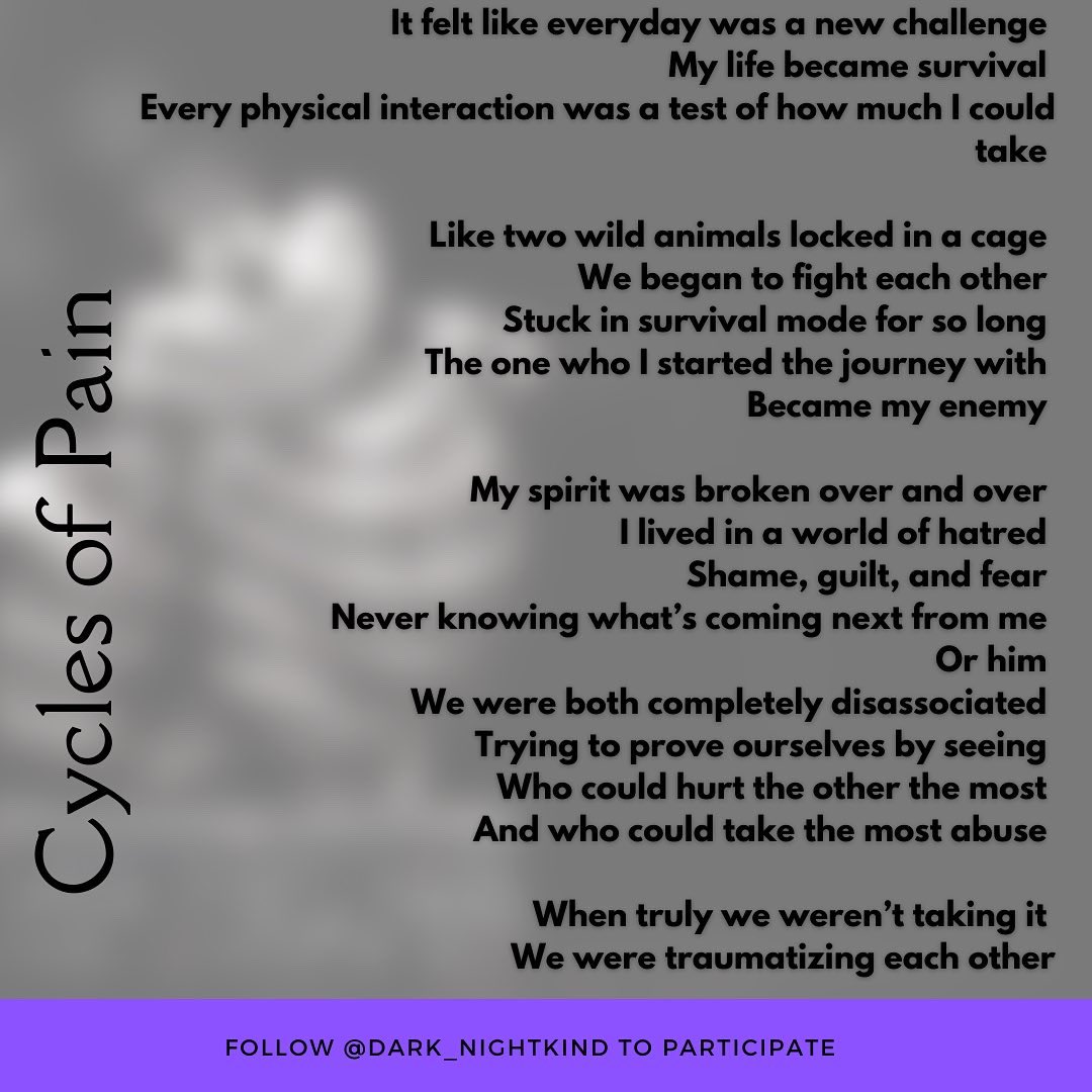 dark_nightkind's tweet photo. Day 2‼️ March Madness Poetry Challenge 

The inspiration for this poem came from my reflection on my previous relationship. The way I saw myself and valued myself changed completely, and I wasn’t able to see it surrounded in shame and guilt. 

#witch #poetrycommunity https://t.co/dBLeWP3EzM