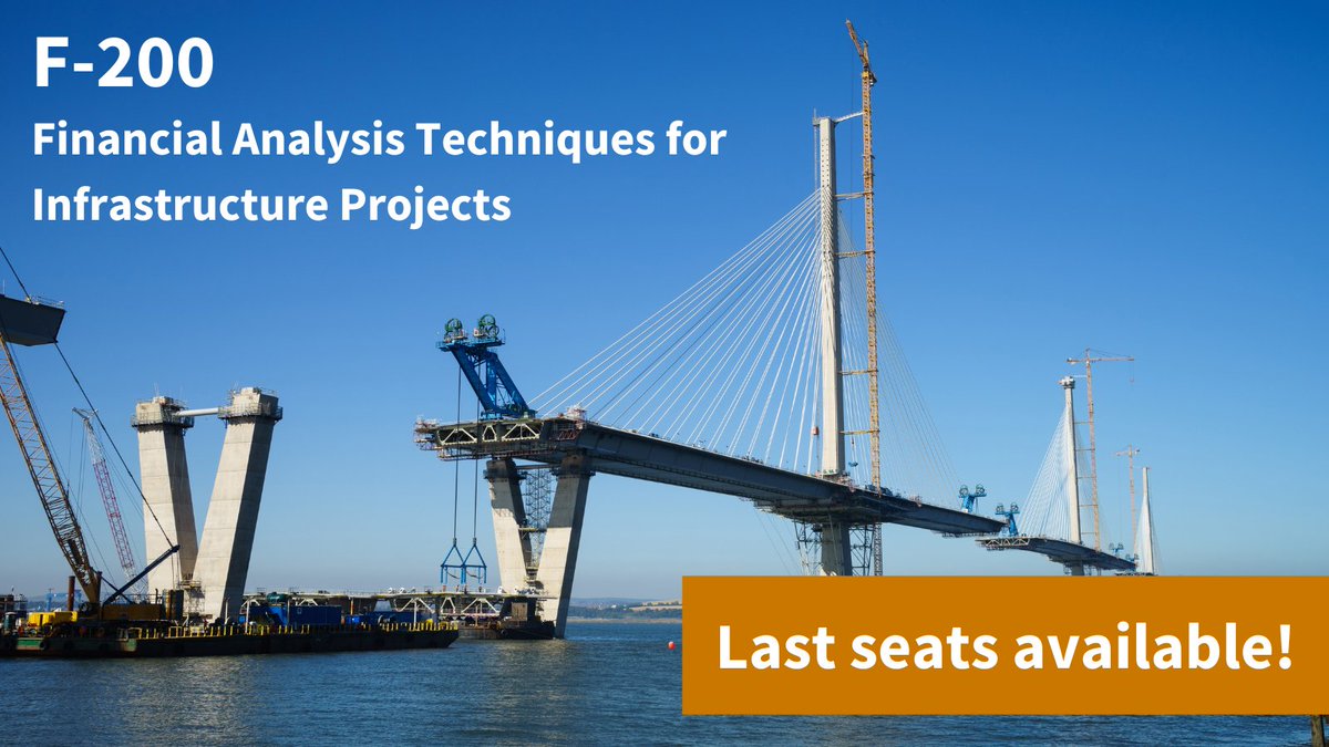 IP3Global's tweet photo. Last seats available! 

If you're looking to attend our F-200 Financial Analysis Techniques for Infrastructure Projects training, time is running out! Register now to secure your seat in our Arlington, VA classroom this April. 

https://t.co/mL6dbX2SQX https://t.co/VJR5EkO4pf