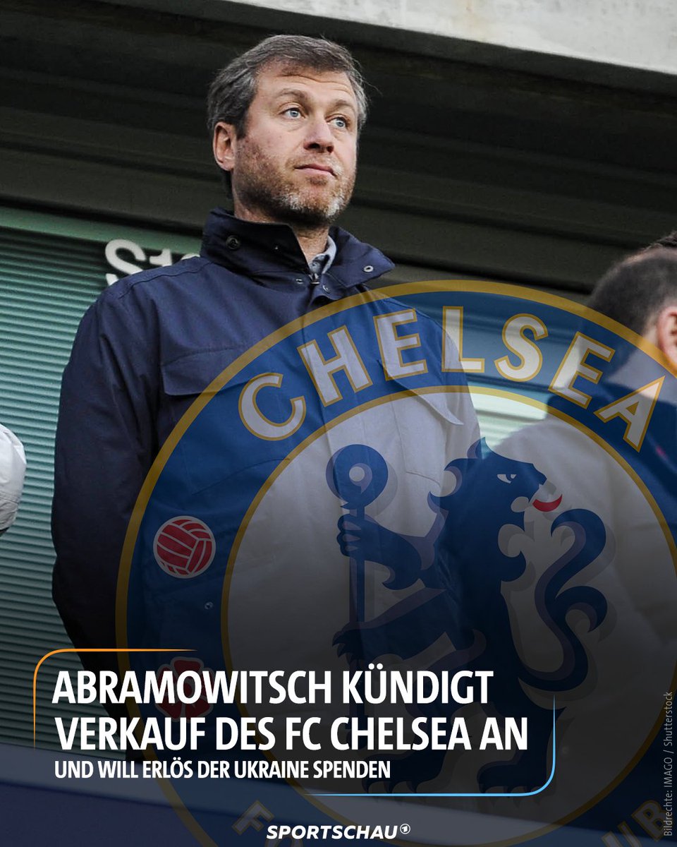 Der russische Oligarch Roman Abramowitsch wird den englischen Topklub FC Chelsea verkaufen. Das bestätigte der 55-Jährige am Mittwoch in einer Mitteilung des Champions-League-Siegers.

sportschau.de/fussball/premi…