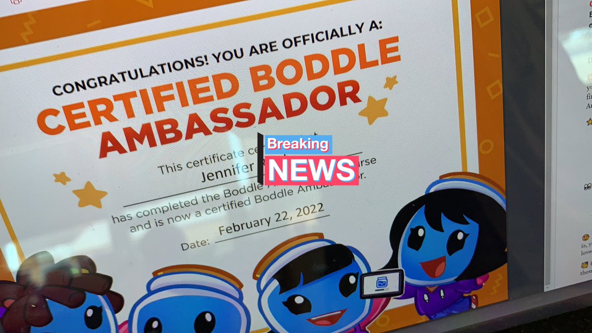 JReefTeach's tweet image. Yayyy!!! @BoddleLearning officially a Boddle Ambassador! Can&apos;t wait to explore so many more of their features with my students! Look for more spotlights! #boddlelearning #boddleambassador