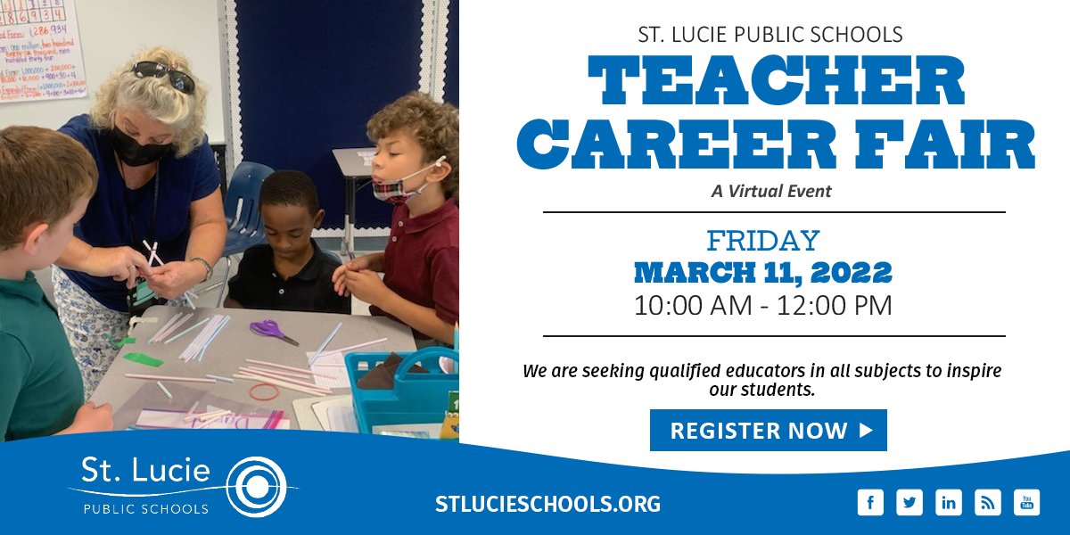 1SLPS's tweet photo. Register Now! ✏📋
Join us for a Virtual Teacher Career Fair from the comfort of your own home!
https://t.co/YtT9qov1a3
#hiring #careers #recruiting #lovewhatyoudo #teacherswanted #BestPlace2Work https://t.co/DCRj6Kq1g2