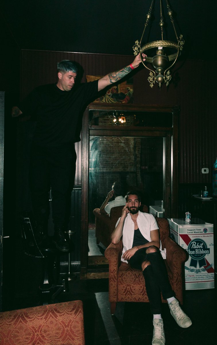 Goofin’ off backstage before our last show.