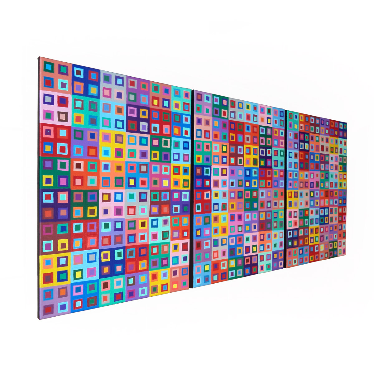 54x24 inch three panel painting on canvas
Available at shauno.ca

#contemporaryartist #rainbow #modernart