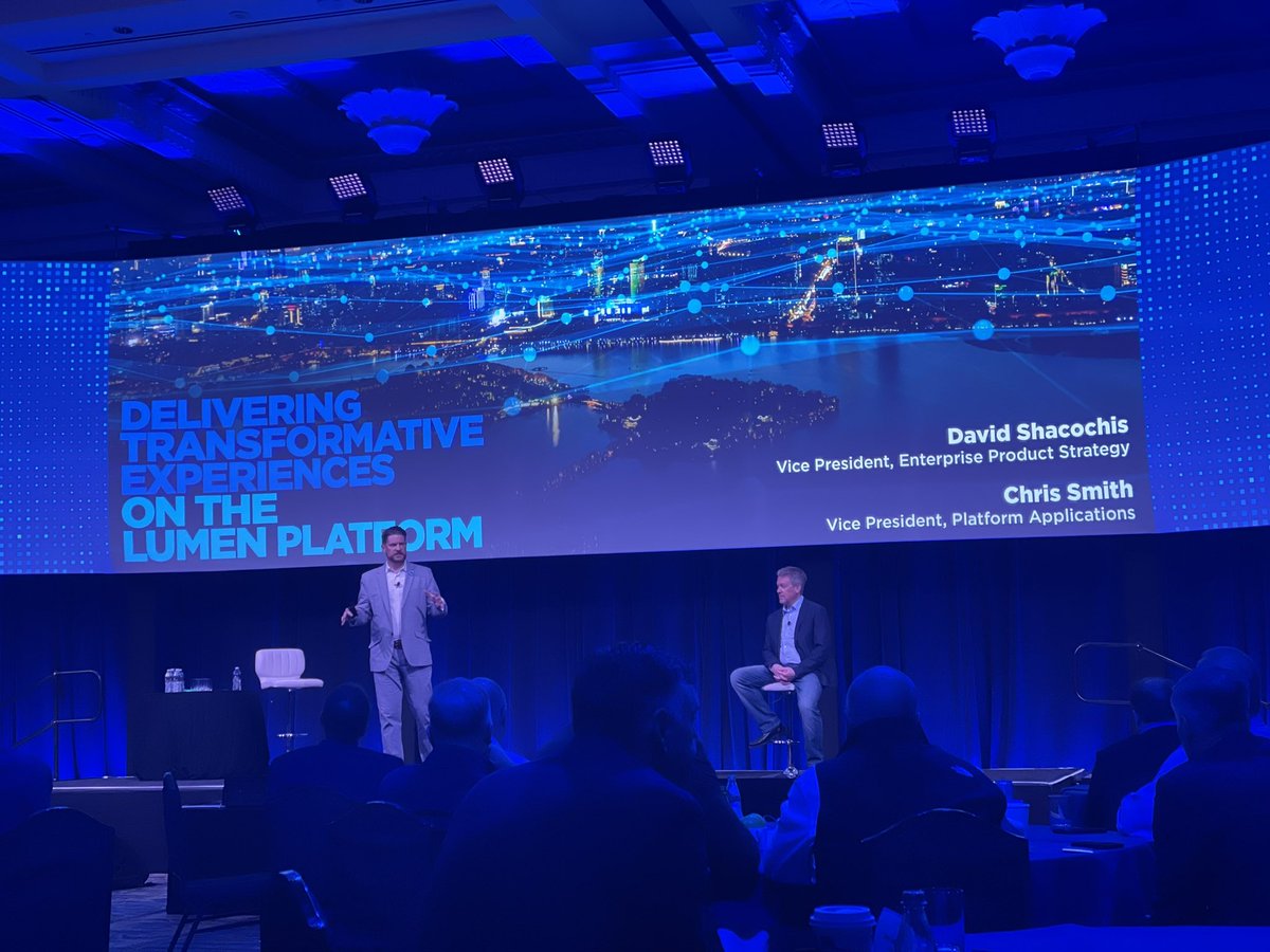 1/7 - We’re welcoming back to the stage, <a href="/daveshac/">David Shacochis</a>, VP of Product Strategy, and Chris Smith, VP of Platform Applications to talk about Delivering Transformative Experiences on the Lumen #Platform. 

See some highlights. ⬇️ #LumenAR