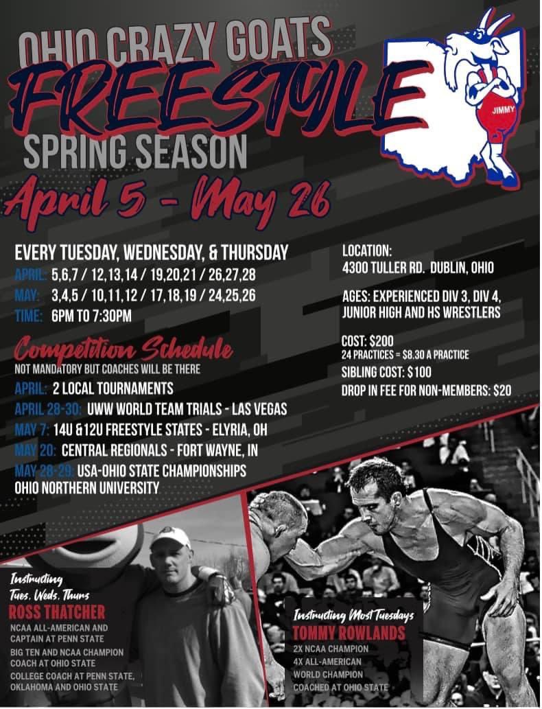 Freestyle club is right around the corner!  🤼‍♀️#ohiocrazygoats