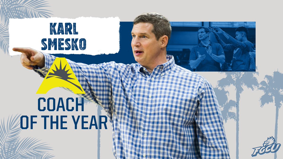 For the 12th time in his career, <a href="/FGCUCoachSmesko/">Karl Smesko</a> is your <a href="/ASUNWBB/">ASUN Women's Basketball</a> Coach of the Year!

📰 - bit.ly/36YaNab

#RainingThrees 🤙🦅🌴