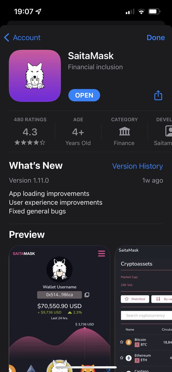 IOS Update is out 🙌🏼🙌🏼🙌🏼🙌🏼. 

The wait is finally over and now it’s time for action! Lets HOWL Wolfpack!

#SaitamaUK #SaitamaInu @ElonMansur @InuSaitama <a href="/kleingabriel/">GABE KLEIN</a>