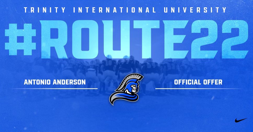 antonio_andre2's tweet photo. After having a great talk with Coach Hagins I am blessed to receive a(n) official offer from Trinity international University @TIU_Football @Coach_Hagins https://t.co/7s0dHsaxAf