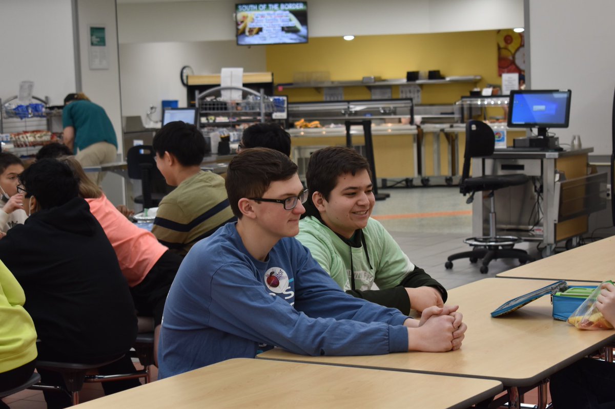 CodyAllgor's tweet photo. No One Eats Alone MMS! Today @DebrosseMike and I met Jack, and it was a pleasure! @Schlaeges @mhssibs @MasonSchools https://t.co/gciEOnymsw