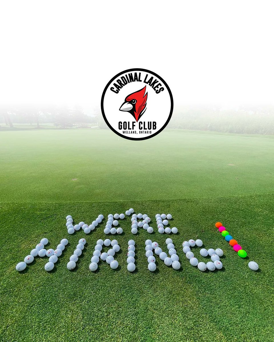 CardinalLakes's tweet photo. Come work with us! We are looking for hard-working individuals for the following positions:
-Pro shop
-Back shop
-Server
-Beverage Cart Attendant
-Maintenance Equipment Operator

 Send your resume to info@cardinallakesgolf.com today! https://t.co/QgyJOUZ5ov