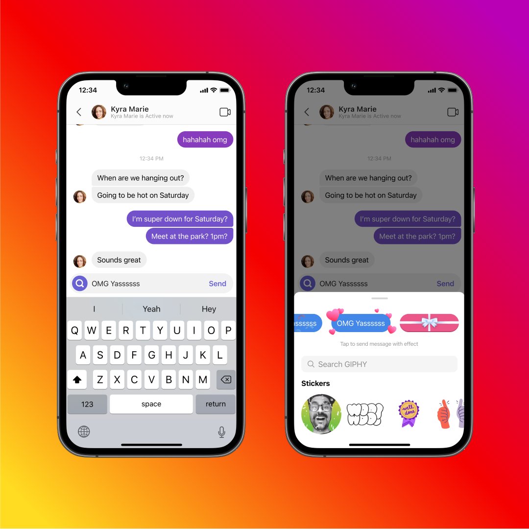 instagram's tweet photo. Don’t be basic.

Send your messages with animated effects. 💕 https://t.co/X5k6eFejlJ