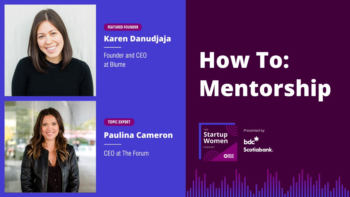 Startup Canada (@startup_canada) on Twitter photo 🚨BIG #StartupWomenPodcast News! 🚨Tomorrow we are launching our new episode structure with host <a href="/Kaylamisabelle/">Kayla Isabelle</a> and Karen of Blume and <a href="/paulinaacameron/">Paulina Cameron (she/her)</a> - Sponsored by <a href="/bdc_ca/">BDC</a> and <a href="/scotiabank/">Scotiabank</a> ow.ly/g5MQ50I6W4P 🚨BIG #StartupWomenPodcast News! 🚨Tomorrow we are launching our new episode structure with host <a href="/Kaylamisabelle/">Kayla Isabelle</a> and Karen of Blume and <a href="/paulinaacameron/">Paulina Cameron (she/her)</a> - Sponsored by <a href="/bdc_ca/">BDC</a> and <a href="/scotiabank/">Scotiabank</a> ow.ly/g5MQ50I6W4P