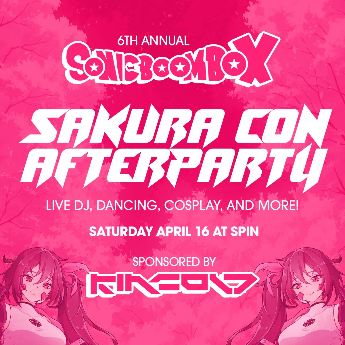 Sonicboombox π #BoxLunchAfterDark (@sonicboomb0x) on Twitter photo APRIL AFTERPARTIES!
4/9: Fan Expo Philly
4/16: Sakura Con w/ <a href="/kinfoldofficial/">KNFLD.SYNRE</a>
4/23: #PAXeast APRIL AFTERPARTIES!
4/9: Fan Expo Philly
4/16: Sakura Con w/ <a href="/kinfoldofficial/">KNFLD.SYNRE</a>
4/23: #PAXeast