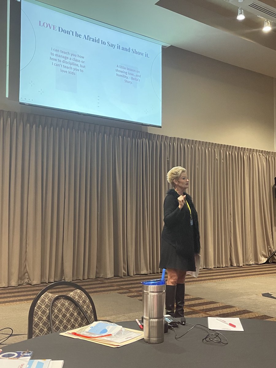 bekhelget's tweet photo. “I’m not bossy!  I have leadership skills!”  Thanks for leading ⁦@suptdeniserenee⁩. Excellent presentation and an inspiration to women leaders.  ❤️#wls2022 #👠standtall #loveyourkids https://t.co/zcXmMih6XI