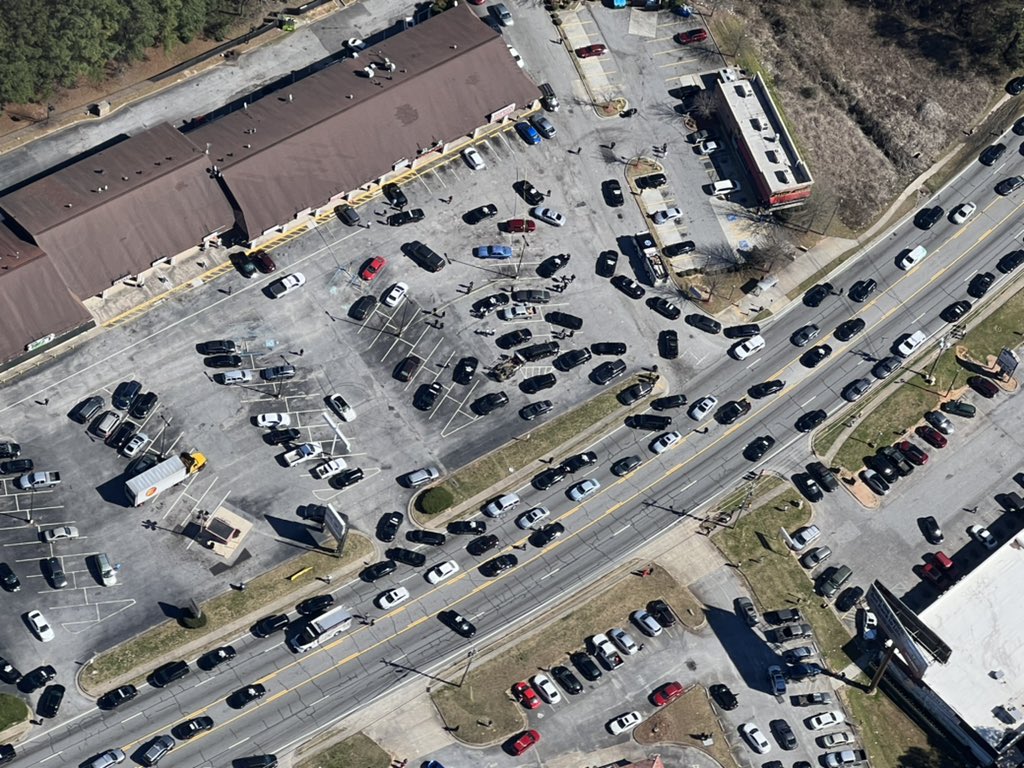 Over the scene of an unconfirmed report of an Officer injured in College Park near Riverdale Rd and Crystal Lake Rd. <a href="/ClaytonCountyPD/">Clayton County PD</a> #BreakingNews #developing @cbs46