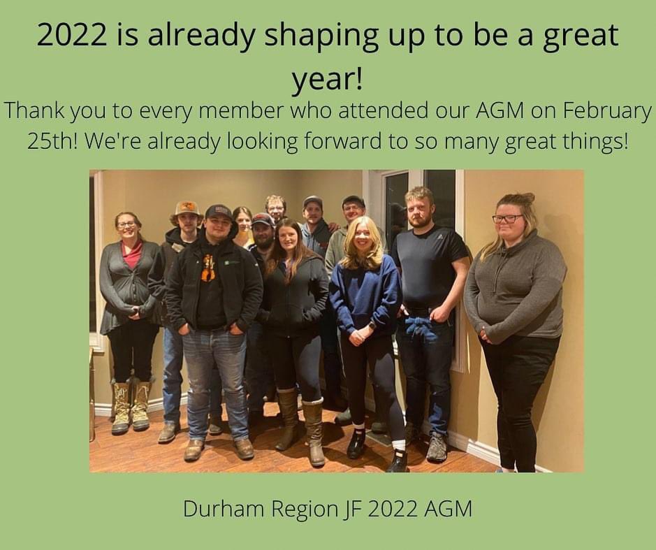 2022 is shaping up to be a great year! Notice anything different? We have a new name! Introducing the Durham Region Junior Farmers! Still the same great club, just a new name!
Stay tuned for an introduction to our new executive shortly!