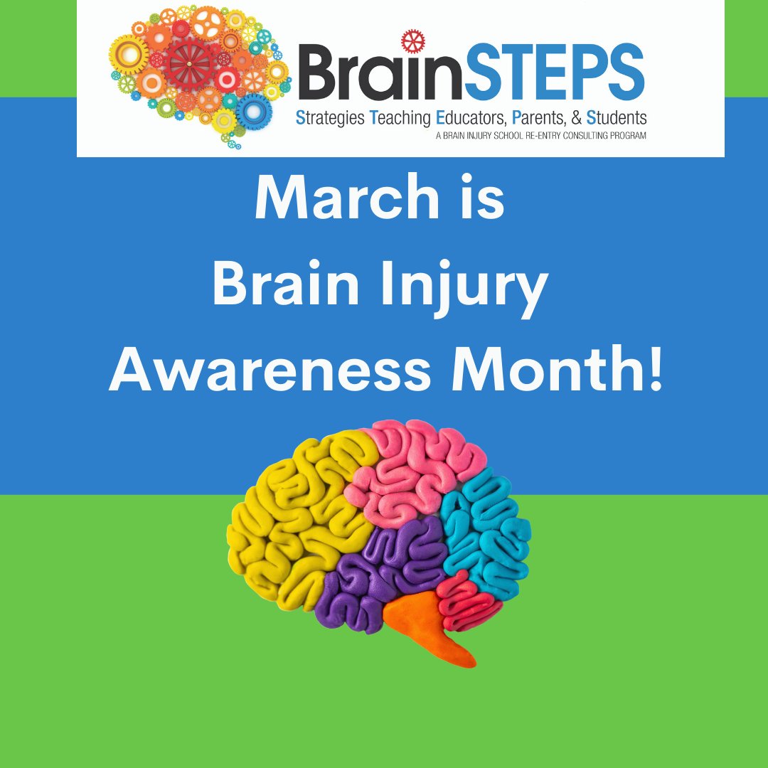March is Brain Injury Awareness Month!  @brainsteps_pa can support any PA public school student who experiences an Acquired Brain Injury.ABI includes Traumatic Brain Injuries &amp; concussions, as well as Non-Traumatic Brain Injuries. Refer a student at:brainsteps.net #miu4u