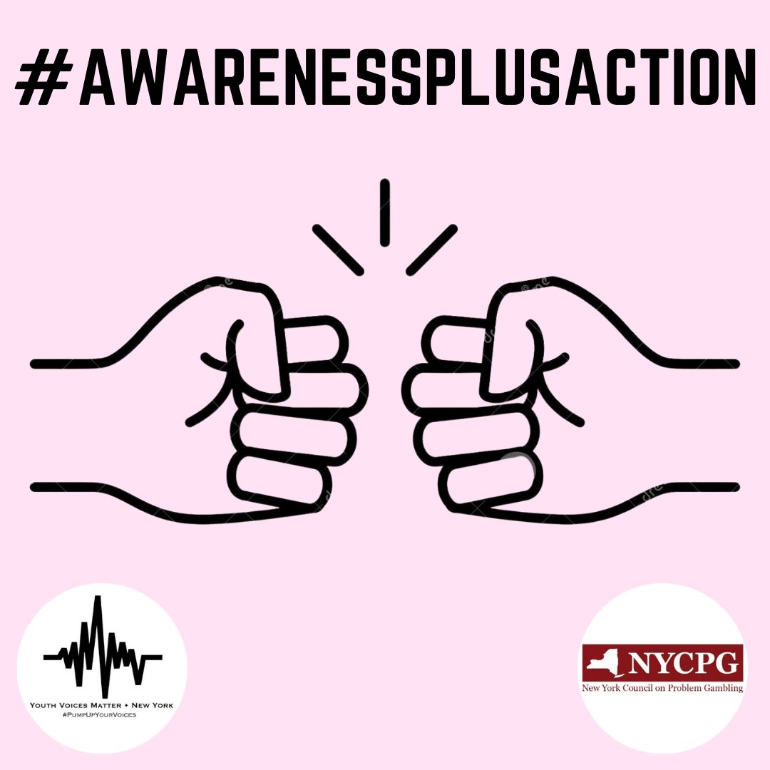 Recovery_NY's tweet photo. It's Problem Gambling Awareness month & in recognition of the start of sports betting in NYS, Youth Voices Matter & New York Council on Problem Gambling are teaming up to spread awareness for youth problem gambling.
#AwarenessPlusAction #YVM #NYCPG #FORNY #OASAS #ProblemGambling https://t.co/kLgOX3sKvu