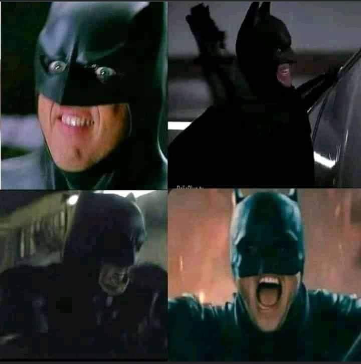 Todo batman tem que fazer uma careta parecendo que ta g*zando. É de lei, se não fez=não é o batman.