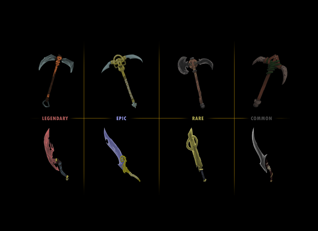 As we are waiting for RMRK 2.0 Equippable NFTs we are doing the final retouches on our ITEMS👀

The items will be divided in 2 categories (weapon or tool) and 4 rarity levels👇

-Legendary: 10
-Epic: 28
-Rare: 42
-Common: 237

ALL the items will be distributed RANDOMLY🔥