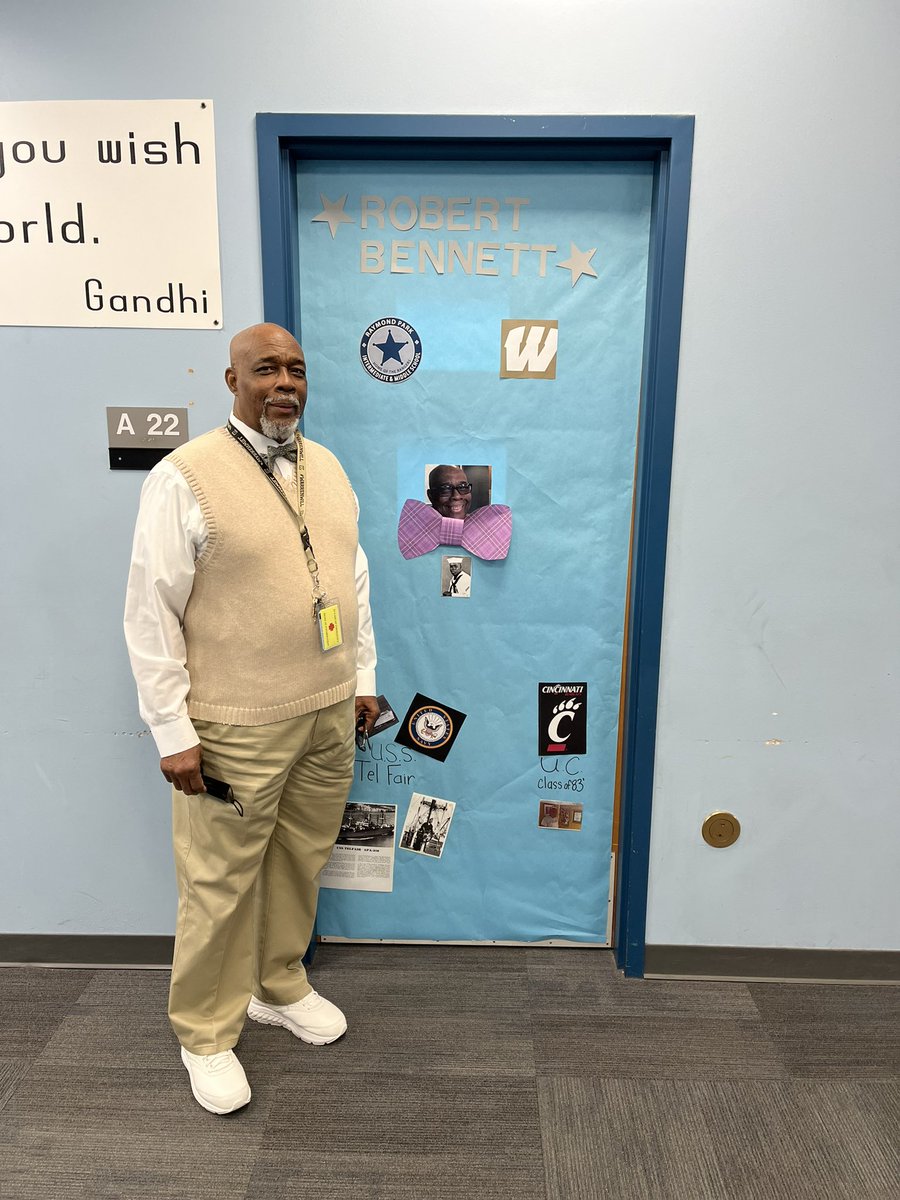 Bob Bennett has been a fixture at RP for 14 years. He’s retiring at the end of the school year. We’re going to miss him terribly. Here he is with a #BHM display in his honor. A great example, and an even better man.  #RPIMSRocks