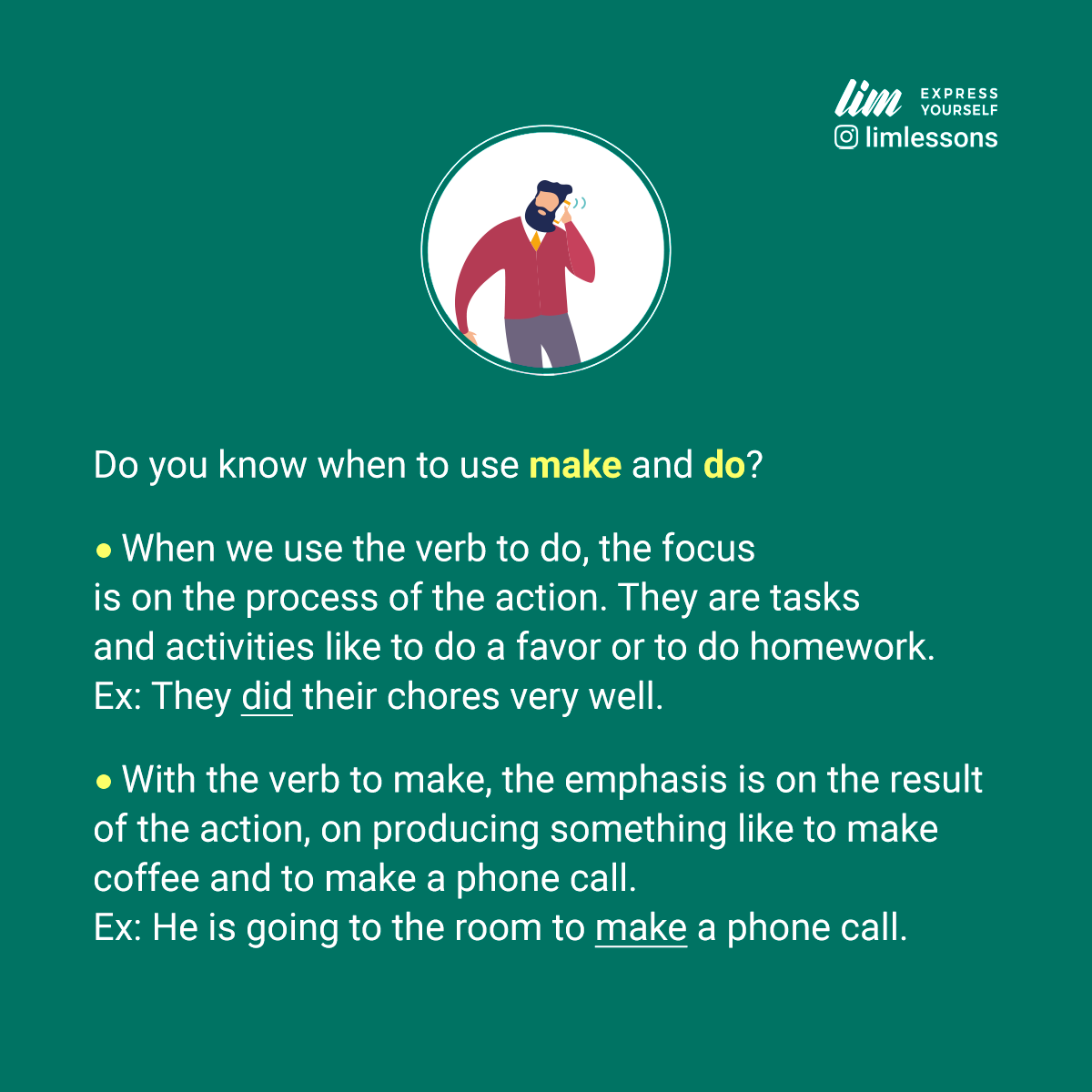 limlessons's tweet image. #LearnEnglish 🙂
#learnenglish #confusingverbs