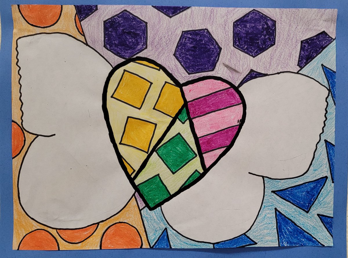 Congratulations to my Stellar Student from Ominsky's Fourth Grade Class.  Her Romero Britto inspired heart is beautiful!!
