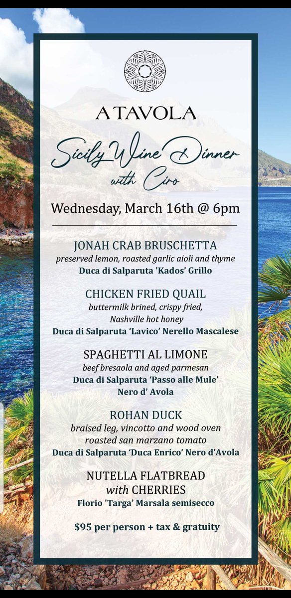 BANG 💥 BANG 💥 <a href="/A_tavola_/">A Tavola</a> #Winchester #Massachusetts with @ChefCarli delicious food and <a href="/DucaSalaparuta/">Duca di Salaparuta</a> #wines 🥂🍷 we are touring #Sicilia @horizonbeverage #winelover #italianwine 🇮🇹🖐