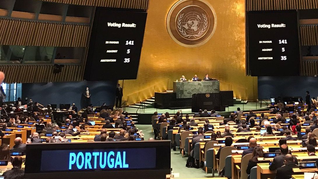 🇵🇹🇺🇳🇺🇦The @UN General Assembly approved today, with an overwhelming majority, a resolution condemning Russia's military aggression against Ukraine and Portugal was one of the co-sponsors of the resolution.