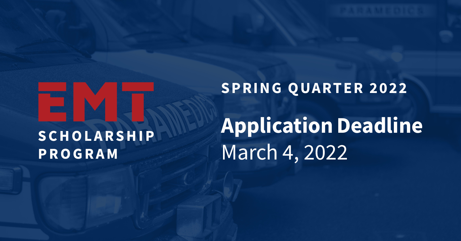 Medic One Foundation on Twitter "The EMT Scholarship application