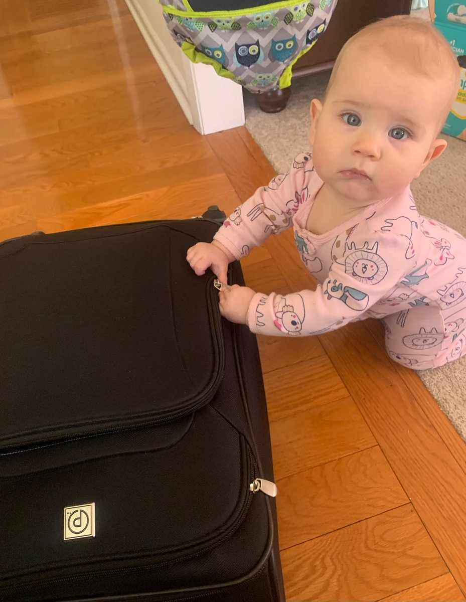 Someone is trying to go on the road to preach with Daddy.

Not this time, little girl.