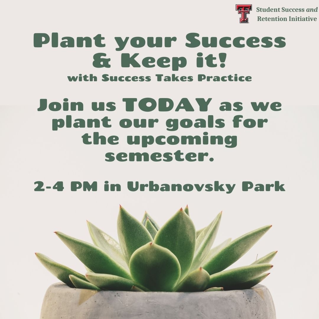 ttusuccess's tweet photo. Participants will have the opportunity to learn more about Academic Life Coaching and plant a succulent to take home as a reminder of what it takes to turn ambitions into reality! https://t.co/oHOr6eYJzG
