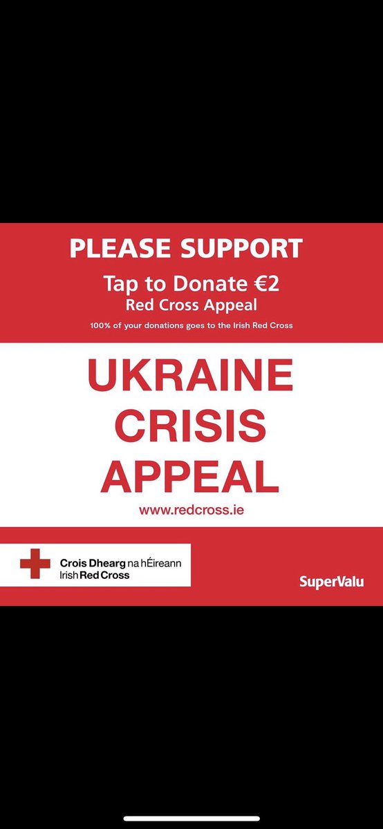 As of today you can donate €2 at the till in any SuperValu store with 100% of donations going to the Irish Red Cross