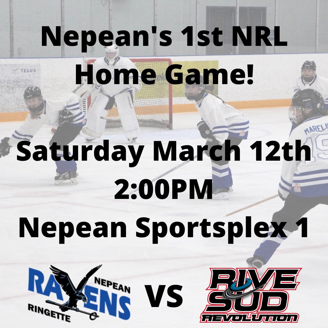 We have some exciting news! 🎉

Our 1st HOME GAME is finally happening!👏🏼 

Mark your calendars and get ready for an afternoon of amazing ringette, music, activities &amp; more! 🗓

More details about the afternoon will be released in the coming days. 💙🤍

#nepeanravensringette_nrl
