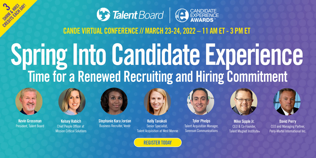 TheCandEs's tweet photo. Spring Into #CandidateExperience with #TheCandEs Next Virtual Conference This Month! Come Get A Renewed #Recruiting and Hiring Commitment - Join us virtually March 23-24 for great speakers, giveaways &amp; more. Register today! https://t.co/w83vcG9QxO #HR #HRTech #CandEx https://t.co/dKVxI3qTXd