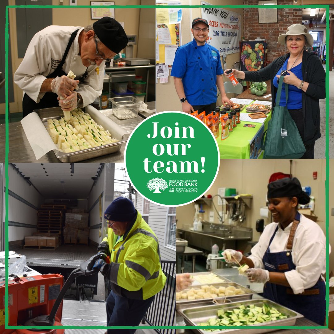 RI Food Bank on Twitter "Join our team! We are hiring for a variety of