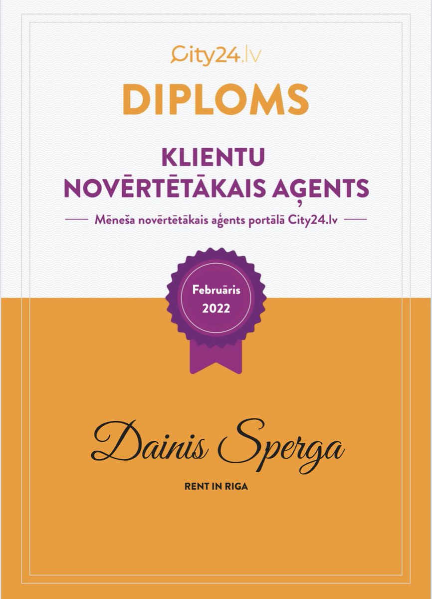 Paldies klientiem un City24 par novērtējumu!!