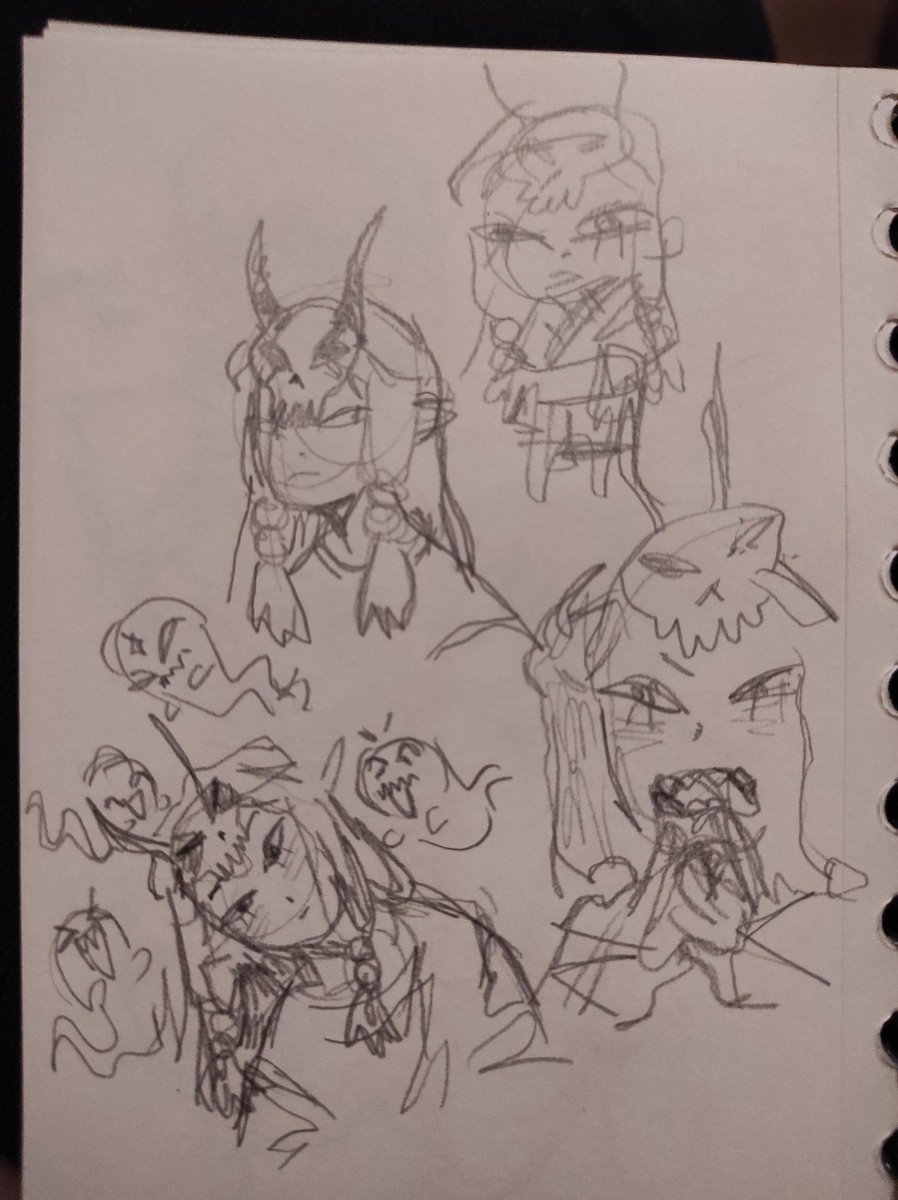 i dont have any art to offer rn so hVe some sketches form class 
