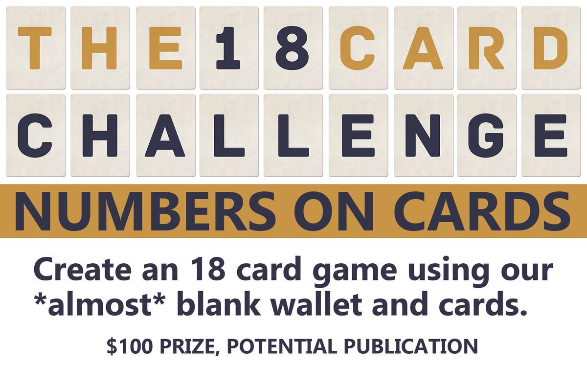 buttonshy's tweet photo. The 18 Card Challenge is back with Numbers On Cards. Our first challenge where we ship you an almost blank wallet and cards and you design on it and send it back to us. Full details at https://t.co/VmbJKpRxHC https://t.co/vPqV3KxunA