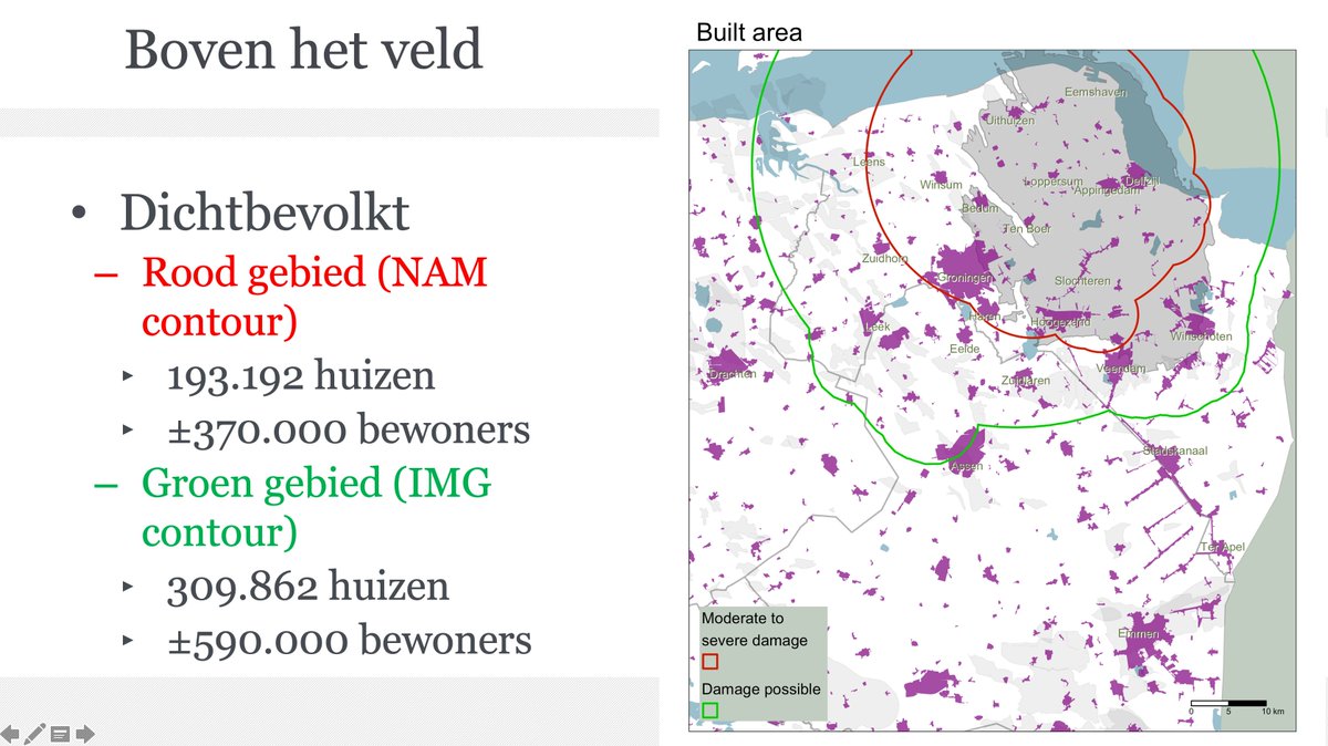 Het standpunt "trek dat gasveld leeg en geef 'die Groningers' een flinke vergoeding" stond al in het verkiezingsprogramma van DENK (2017) en daarna in dat van FvD (2021). Het is oliedom. Hoe groot is het "aardbevingsgebied" eigenlijk? De NAM hield het klein: 370.000 bewoners 🧵