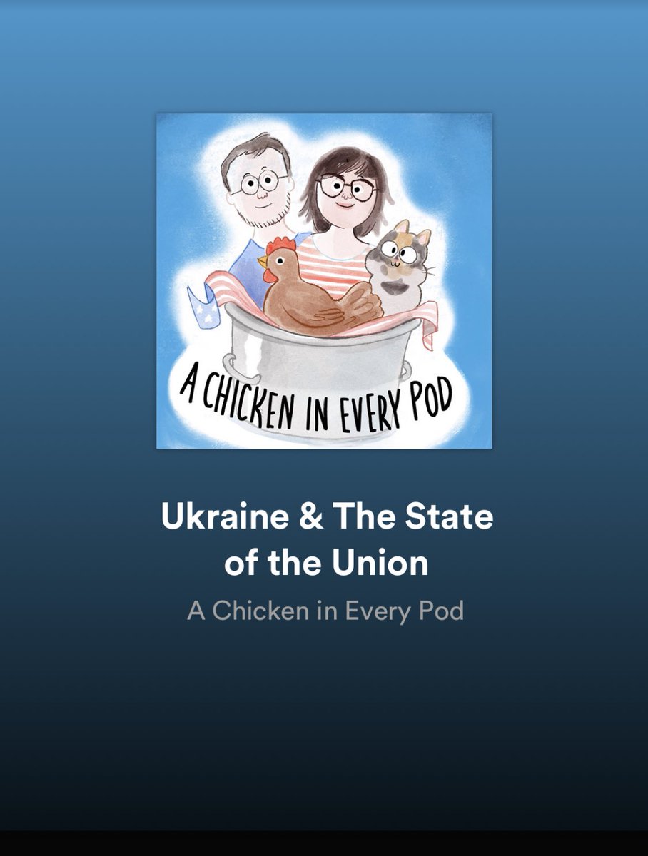every_pod's tweet image. Back after hiatus, we are covering the State of the Union address as well as giving some background on the Russia/Ukraine conflict. Subscribe now on your app! 
achickenineverypod.libsyn.com/ukraine-the-st…

open.spotify.com/episode/5F9PBF…