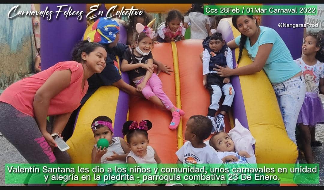 DouglasCourtoi3's tweet photo. En completa alegría y con el entusiasmo de sus habitantes la comunidad de La Piedrita celebro los #Carnaval2022 #CarnavalesSeguros2022 #Carnaval @NicolasMaduro @dcabellor @CaroCarreroCC @LaBunkeB @OncaTvR @MasssIntensa @valentinpueblo @FrenteSergioR @VTVcanal8 @teleSURtv https://t.co/fqF9KdpYdT